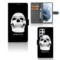 Telefoonhoesje met Naam Samsung Galaxy S22 Ultra Skull Eyes - thumbnail