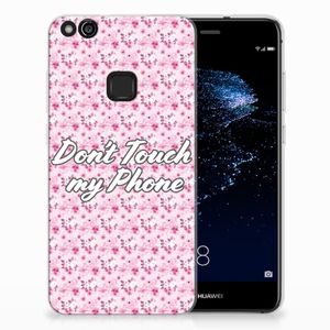 Huawei P10 Lite Silicone-hoesje Flowers Pink DTMP