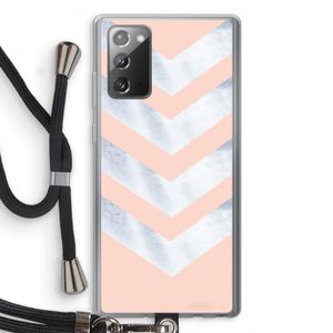 Marmeren pijlen: Samsung Galaxy Note 20 / Note 20 5G Transparant Hoesje met koord