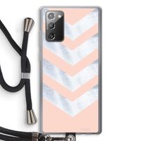 Marmeren pijlen: Samsung Galaxy Note 20 / Note 20 5G Transparant Hoesje met koord
