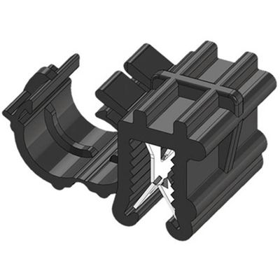 WKK Kantenclip Insteekbaar ART005912 Bundel-Ø (vast)=4.50 mm Hittebestendig, Kabelbundeling zijdelings montage Zwart 1 stuk(s)