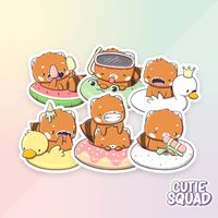 CutieSquad Stickerset - Pool Party - thumbnail