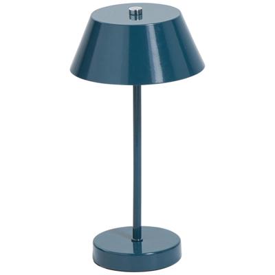 2e Halve Prijs Leen Bakker - Bureaulamp Milton Petrol G9 - 30x15x15 Cm - Metaal - Blauw