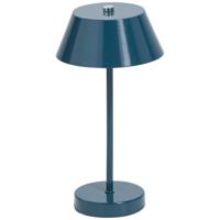 2e Halve Prijs Leen Bakker - Bureaulamp Milton Petrol G9 - 30x15x15 Cm - Metaal - Blauw