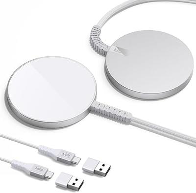 Mini Wireless Charger (HaloLock) - Silver-2 Pack