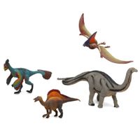 Speelgoed dino dieren figuren 4x stuks dinosaurussen - thumbnail