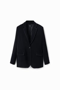 Lange blazer met stiksels - BLACK - XS