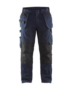Blåkläder Service werkbroek met stretch en spijkerzakken 14961330 | Donker marineblauw/Zwart | Maat 48 - 7330509548325