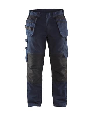 Blåkläder Service werkbroek met stretch en spijkerzakken 14961330 | Donker marineblauw/Zwart | Maat 50 - 7330509548332