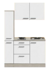 Kitchenette Genf 130cm met apothekerskast en e-kookplaat RAI-44301