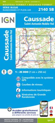 Wandelkaart - Topografische kaart 2140 SB - Serie Bleue Caussade | IGN - Institut Géographique National