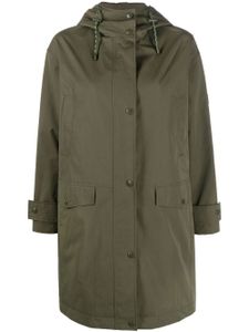 Yves Salomon imperméable en coton à capuche - Vert