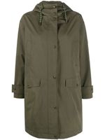 Yves Salomon imperméable en coton à capuche - Vert