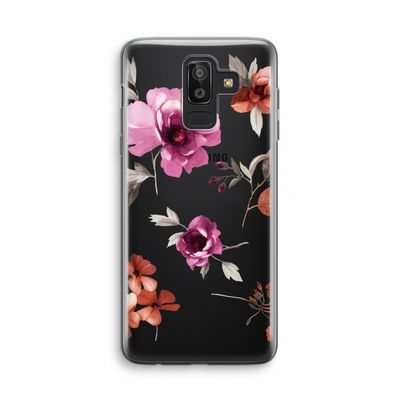 Geschilderde bloemen: Samsung Galaxy J8 (2018) Transparant Hoesje