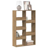 Boekenkast 100x33x155,5 cm bewerkt hout artisanaal eikenkleurig