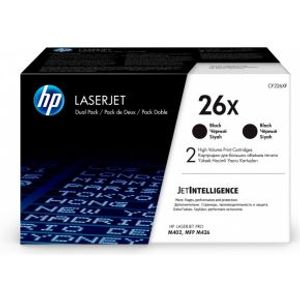 HP 26X originele high-capacity zwarte LaserJet tonercartridges, 2-pack