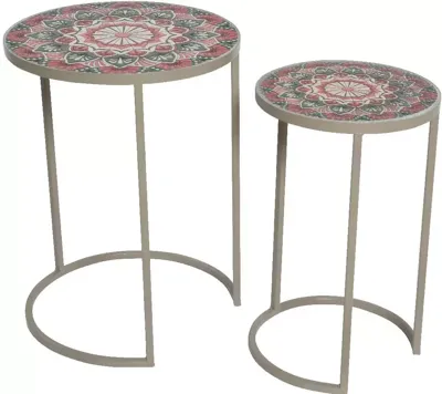 Outdoor Living by Decoris bijzettafel set narbonne taupe