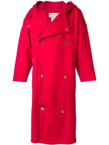 JC de Castelbajac Pre-Owned manteau oversize à capuche - Rouge