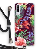 Papegaaien: Samsung Galaxy A70 Transparant Hoesje met koord
