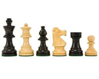 Franse Knight Serie Eboniseerde Staunton Schaakstukken 8 cm