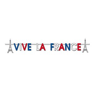 Letterslinger - viva la France - 2 meter - Frankrijk - themafeest decoratie   -