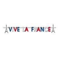 Letterslinger - viva la France - 2 meter - Frankrijk - themafeest decoratie   - - thumbnail