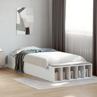 Bedframe bewerkt hout wit 100x200 cm