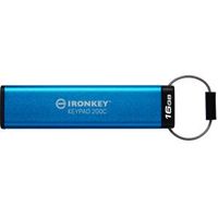 Kingston Technology IronKey Keypad 200 USB flash drive 16 GB USB Type-C 3.2 Gen 1 (3.1 Gen 1) Blauw - thumbnail