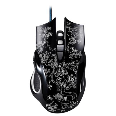 Chasing Leopard 169 USB 2400DPI vier-Speed Instelbare LED-achtergrondverlichting Wired optische E-sport gaming muis met contragewicht lengte: 1.45 m