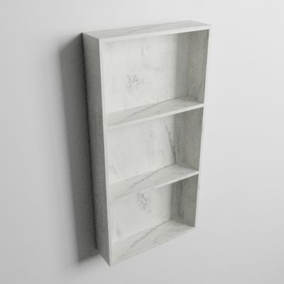 MONDIAZ EASY Nis 149,5x29,5cm in solid surface kleur Opalo. 2 vakken geschikt voor in- of opbouw
