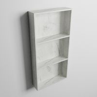 MONDIAZ EASY Nis 149,5x29,5cm in solid surface kleur Opalo. 2 vakken geschikt voor in- of opbouw