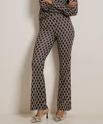 flared fit broek met print