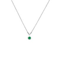 Zilveren Collier Geboortesteen Mei 925 Gerhodineerd 41+4 cm