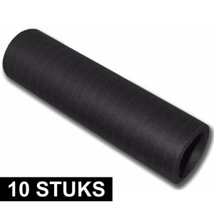 10x Halloween zwarte serpentine rollen 4 meter   -