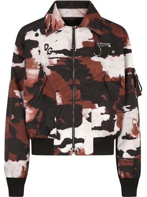 Dolce & Gabbana veste à imprimé camouflage - Rouge