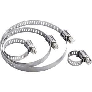 TRU COMPONENTS Wormaandrijfklem 544920 Bundel-Ø (bereik) 16 tot 23 mm Zeskantschroef met sleuf Zilver 1 stuk(s)