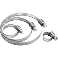 TRU COMPONENTS Wormaandrijfklem TC-10330724 Bundel-Ø (bereik) 8 tot 12 mm Zeskantschroef met sleuf Zilver 1 stuk(s)