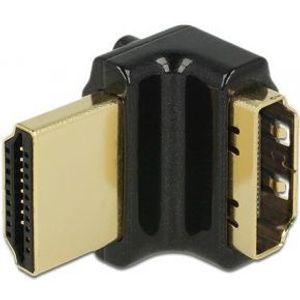 DeLOCK 65663 Adapter High Speed HDMI with Ethernet - HDMI-A female > HDMI-A male 4K haaks zwart