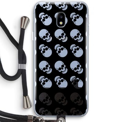 Musketon Skulls: Samsung Galaxy J3 (2017) Transparant Hoesje met koord