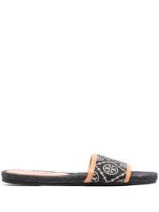 Tory Burch claquettes à motif monogrammé TB - Noir