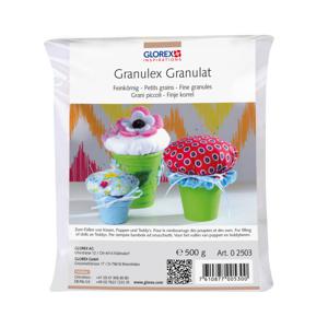 Glorex Hobby vulmateriaal - 500 gram voor knuffels/kussens - wit - Granulex fijne korrels   -