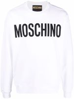 Moschino sweat en coton biologique à logo imprimé - Blanc