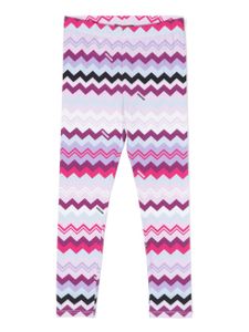 Missoni Kids legging en jersey à imprimé zig-zag - Rose