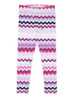 Missoni Kids legging en jersey à imprimé zig-zag - Rose - thumbnail