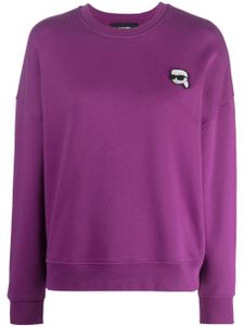 Karl Lagerfeld Ikonik 2.0 cotton sweatshirt - Violet