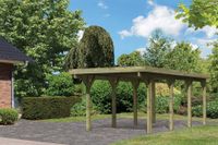 Karibu | Enkele Carport Classic 2 | Variant A met Stalen Dakplaten