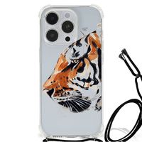 Back Cover iPhone 14 Pro Watercolor Tiger - thumbnail