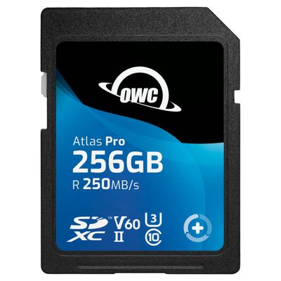 OWC 256GB Atlas Pro SDXC UHS-II V60 geheugenkaart OWC 256GB Atlas Pro SDXC UHS-II V60 geheugenkaart