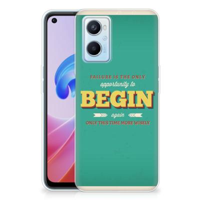 OPPO A96 | OPPO A76 | Siliconen hoesje | met naam Quote Begin OPPO A96 | OPPO A76 | Siliconen hoesje | met naam Quote Begin