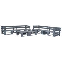6-delige Loungeset pallet hout grijs